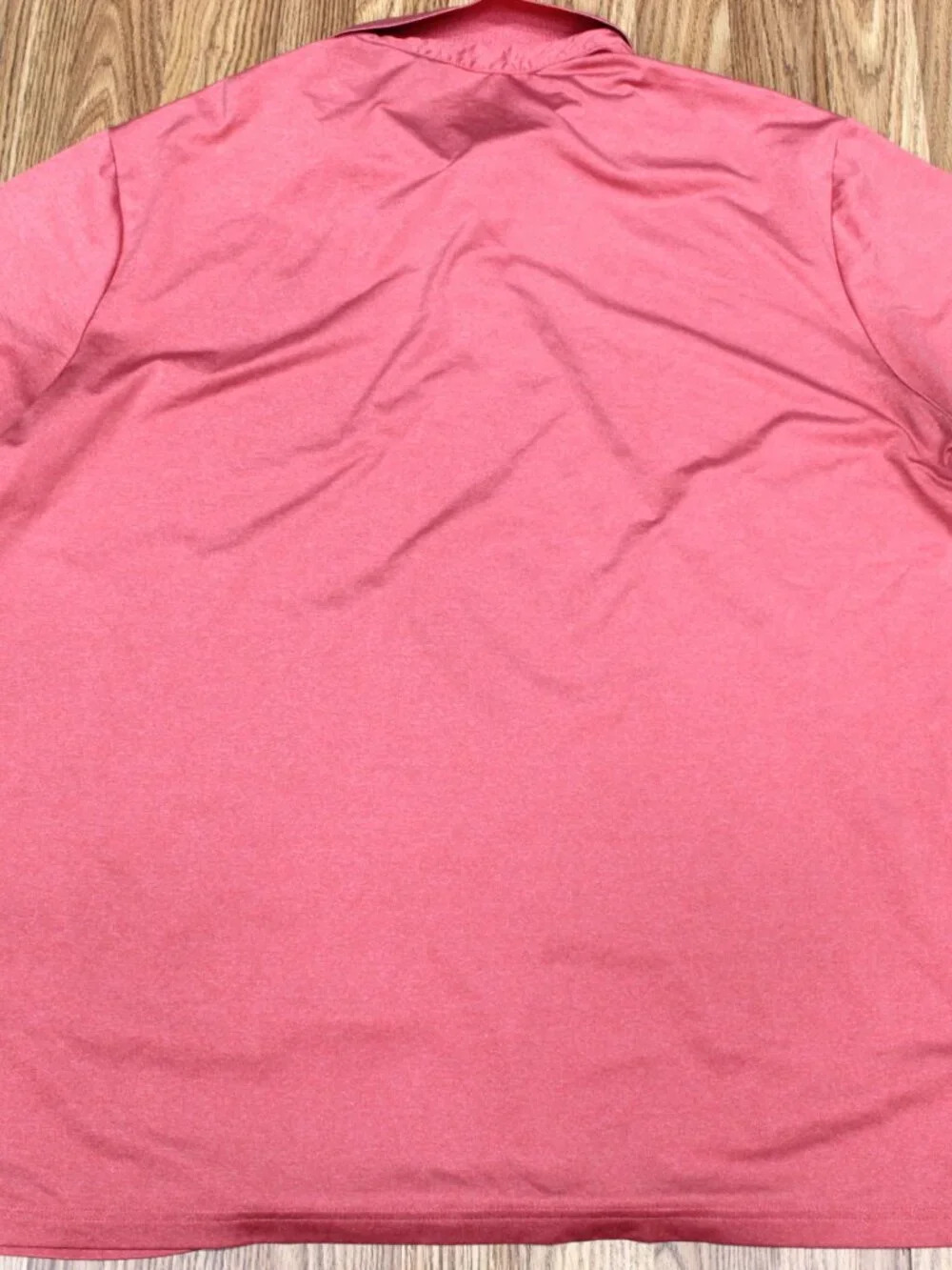 POLO RALPH LAUREN REGULAR FIT POLY/SPANDEX SHIRT SALMON & NAVY Sz 2X-LARGE, XXL